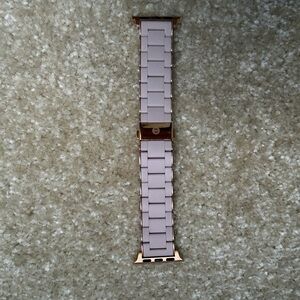 Michele Apple Watch Rose-goldtone Stainless Steel and Silicone Bracelet Strap